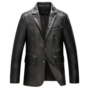 Men's Black Genuine Lambskin Blazer Coat/Jacket