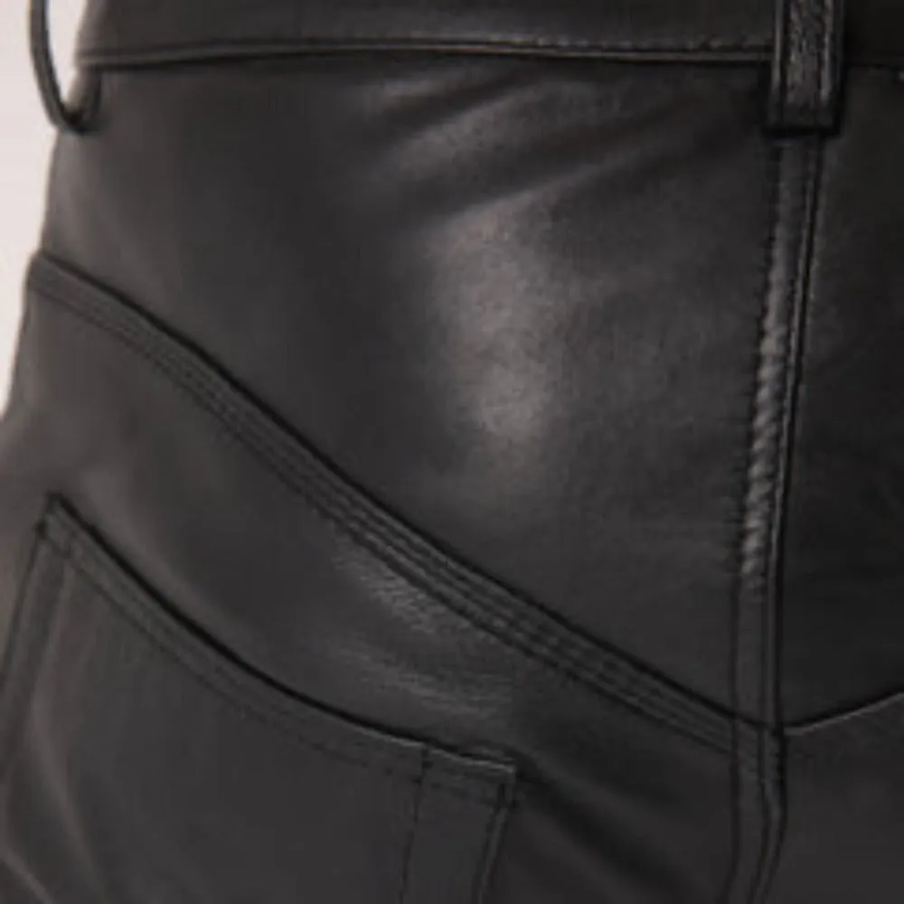 Men's Black Sheep Leather Biker Stylish Pants