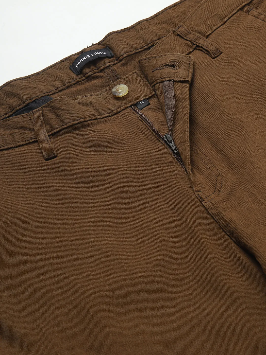 Men's Brown Solid Cargo