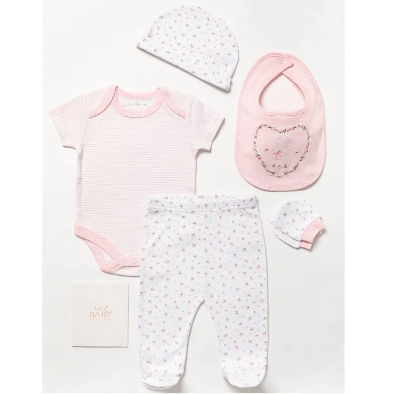 MIA BELLA Girls Pink Bunny Gift Set 3-6m