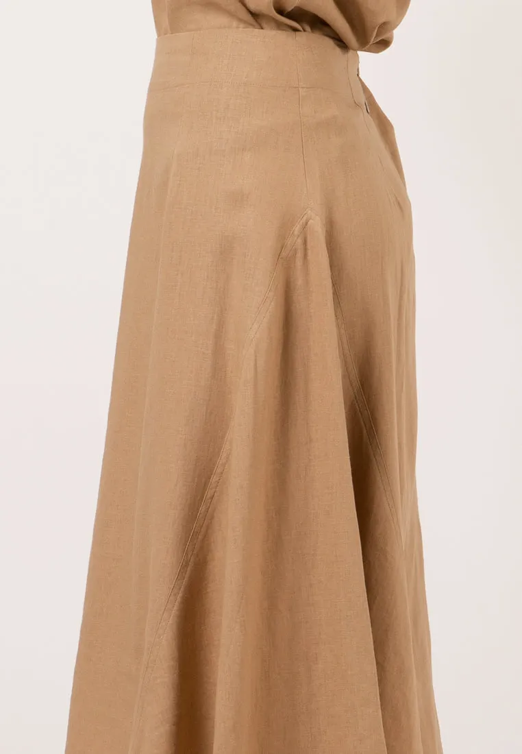 Midi Skirt With Handkerchief Hem