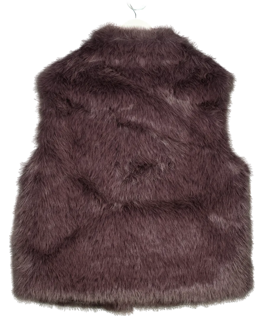 Monsoon Brown Della Faux Fur Duffle Gilet UK L