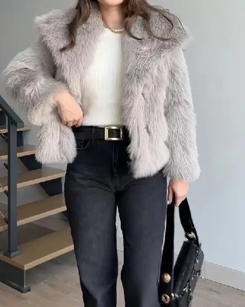 Multi-colored Fur Coat