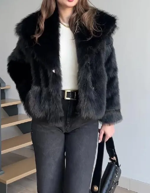 Multi-colored Fur Coat