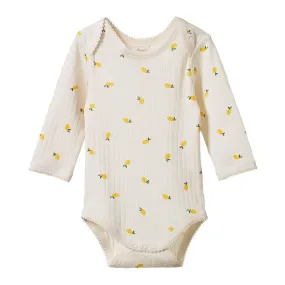 Nature Baby LS Bodysuit - Pointelle Lemon
