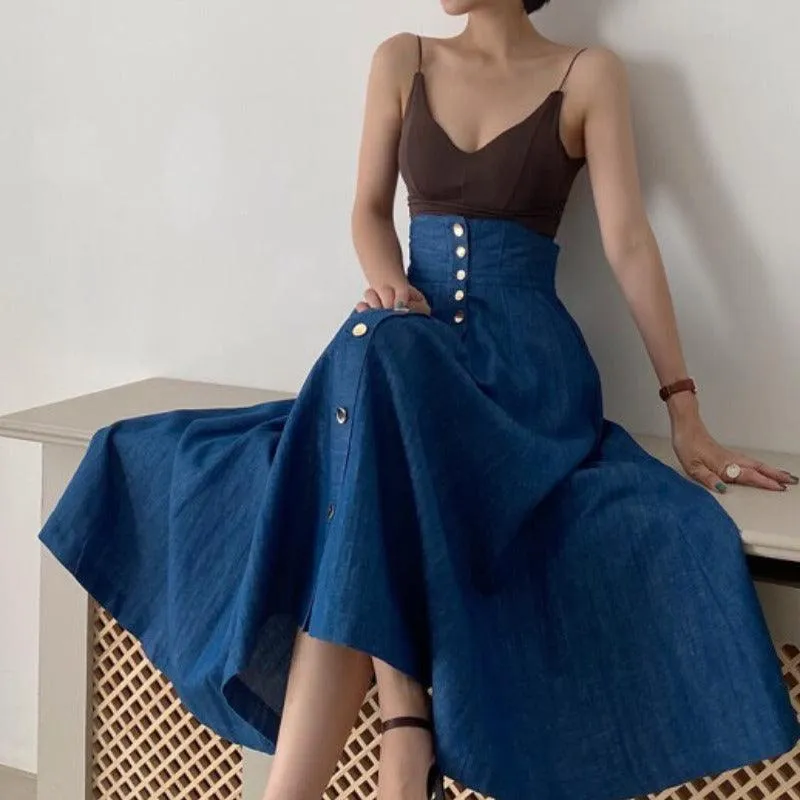 Niche V-neck Knitted Camisole & High-waisted Skirt Suits Set