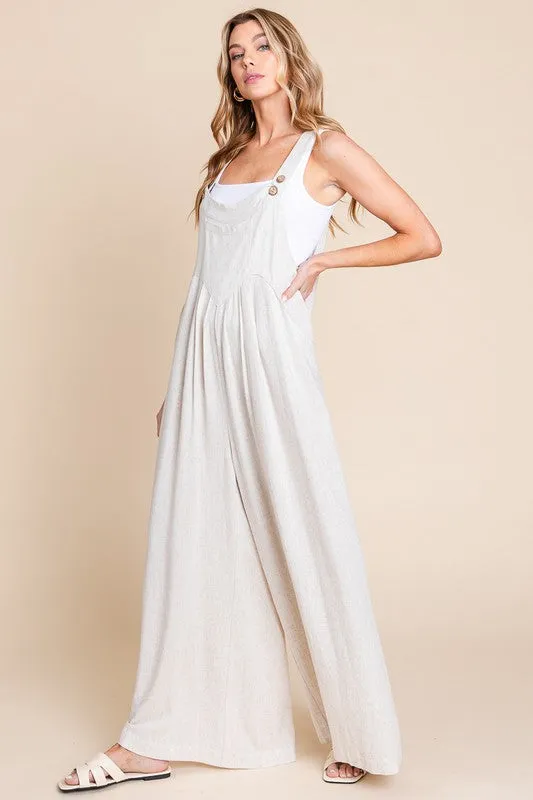 Oatmeal Linen Jumpsuit