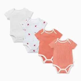 Ocean & Coral Short Sleeve Bodysuit 4 Pack
