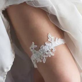 Off-White Wedding Garter - The Majestic