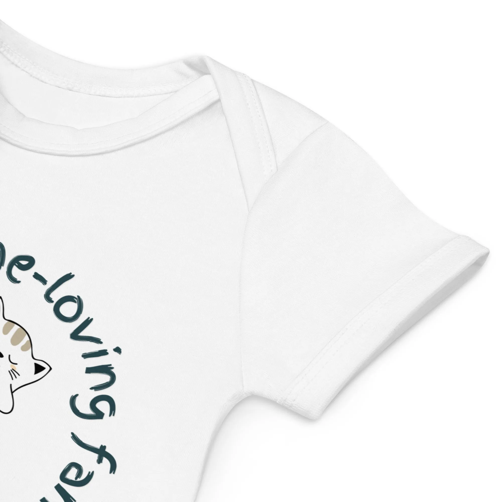 Organic cotton baby bodysuit, customize your love