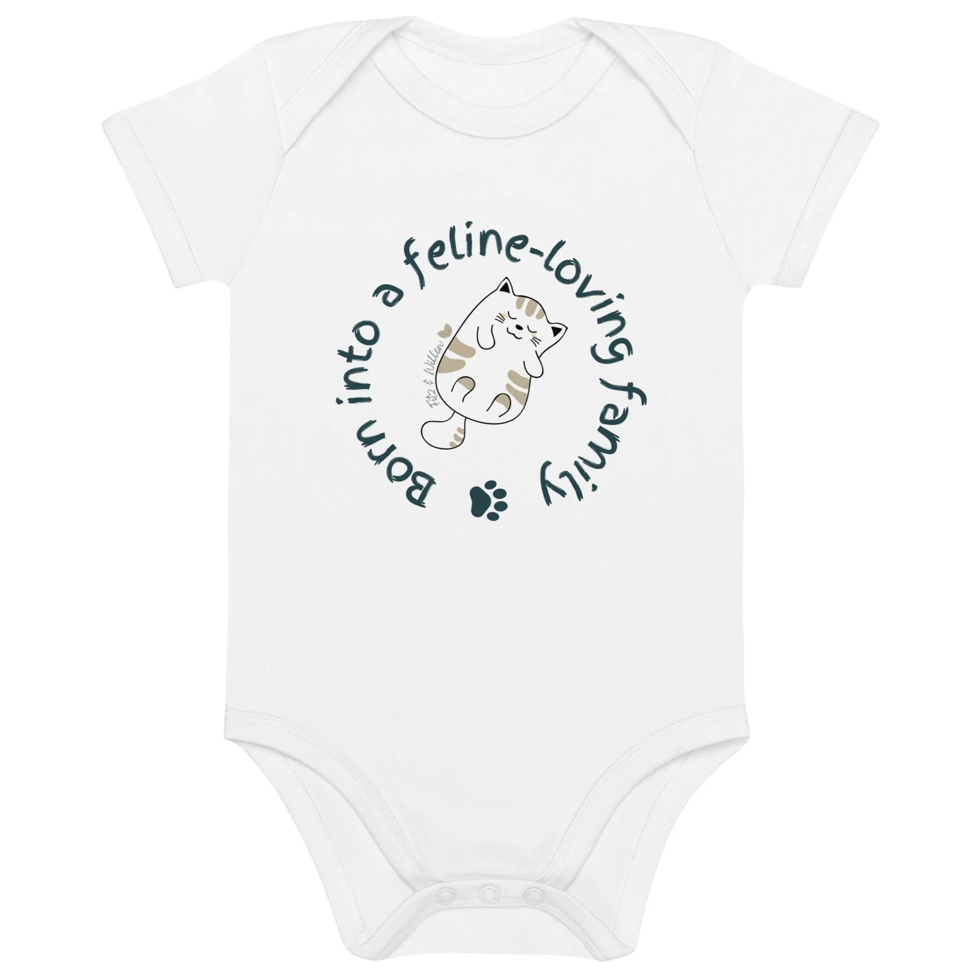 Organic cotton baby bodysuit, customize your love