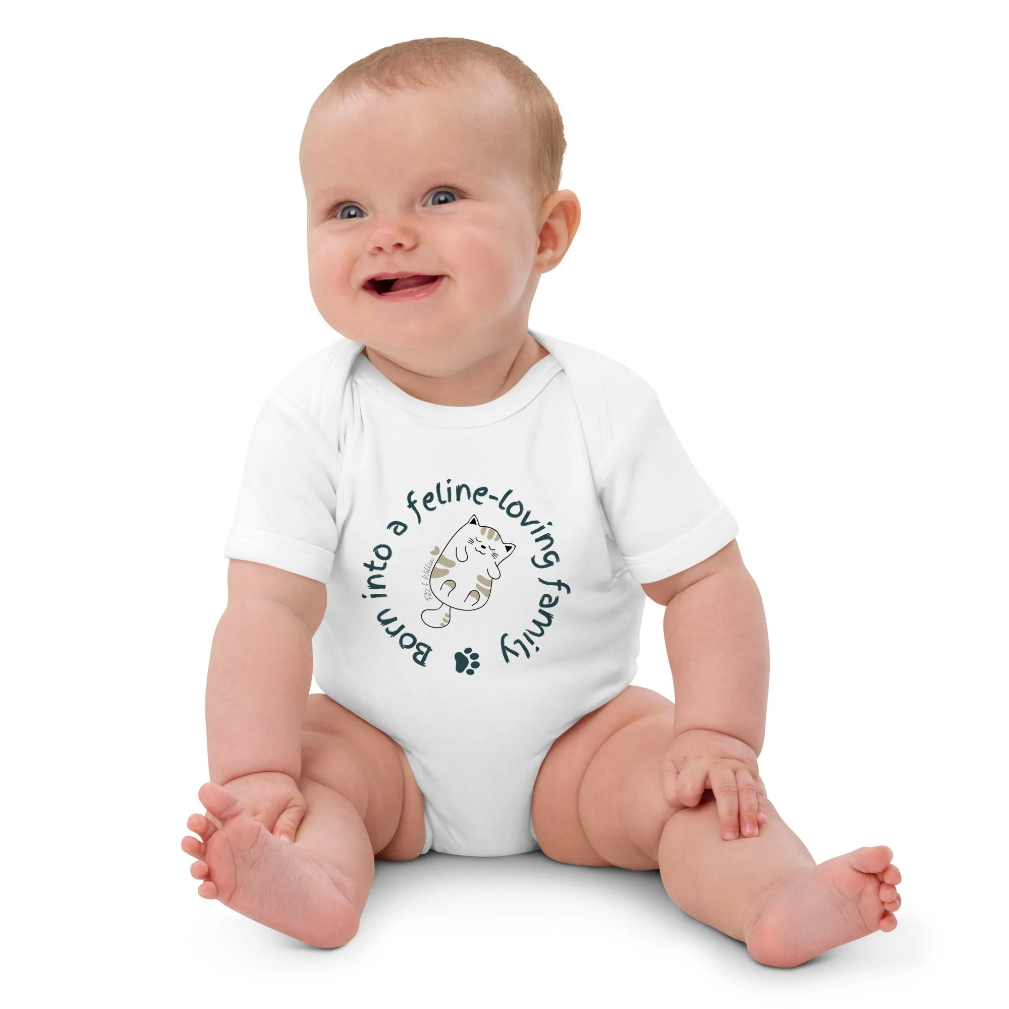 Organic cotton baby bodysuit, customize your love