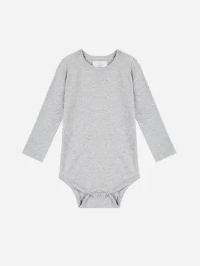 Organic Cotton Long Sleeved Bodysuit | Grey