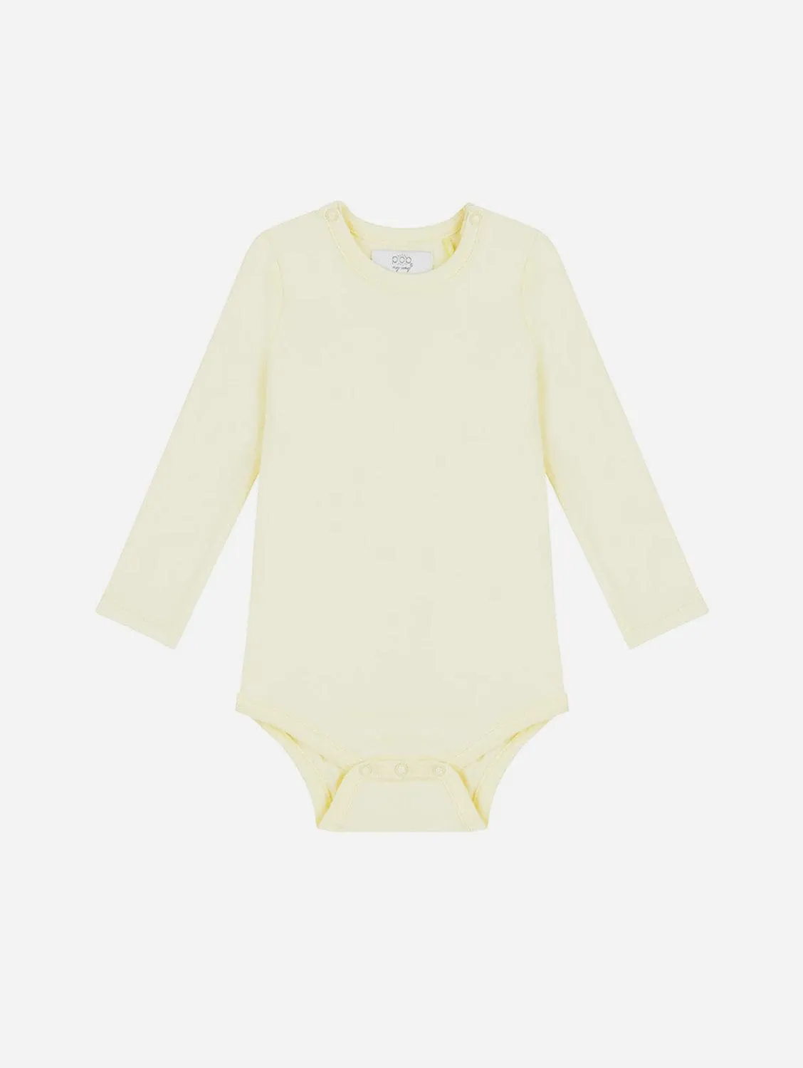 Organic Cotton Long Sleeved Bodysuit | Lemon