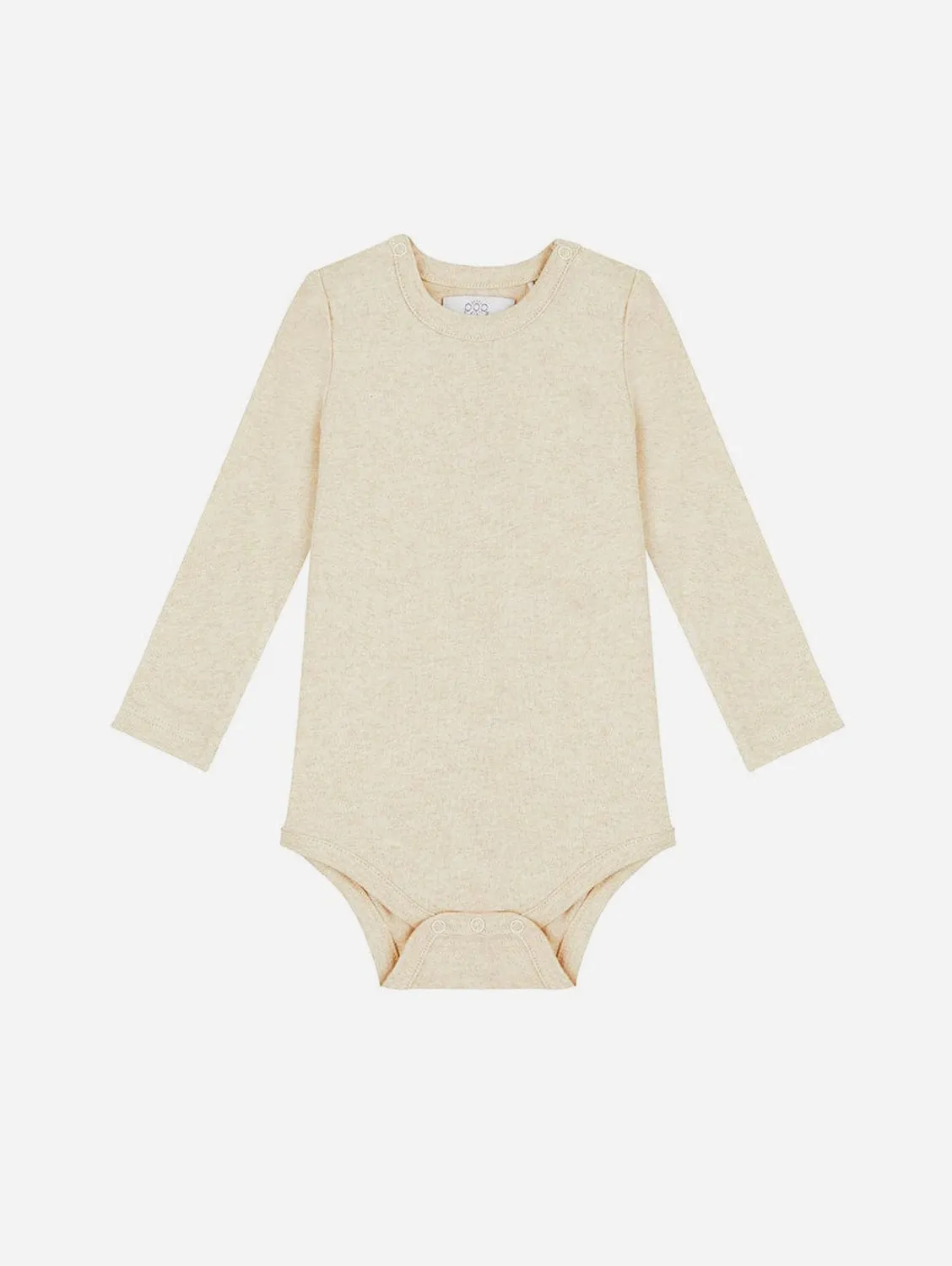 Organic Cotton Long Sleeved Bodysuit | Oatmeal
