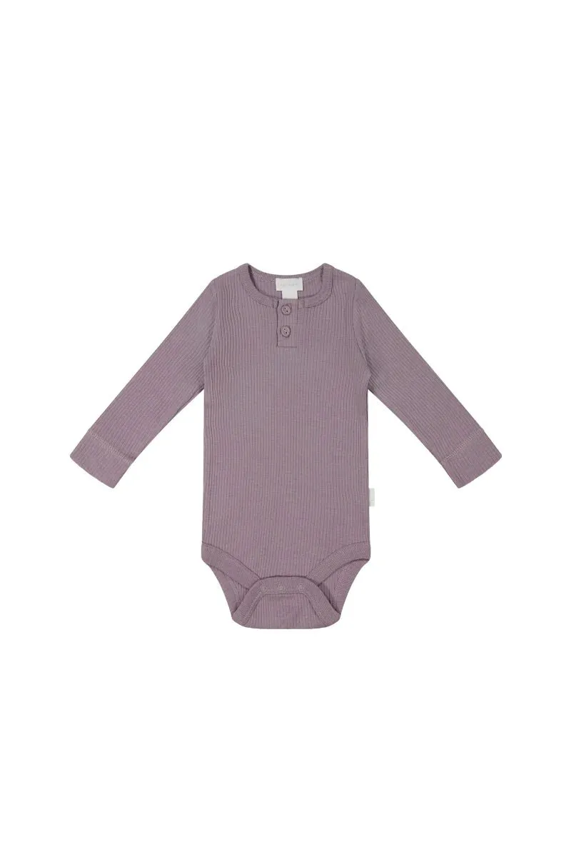 Organic Cotton Modal Long Sleeve Bodysuit - Daisy