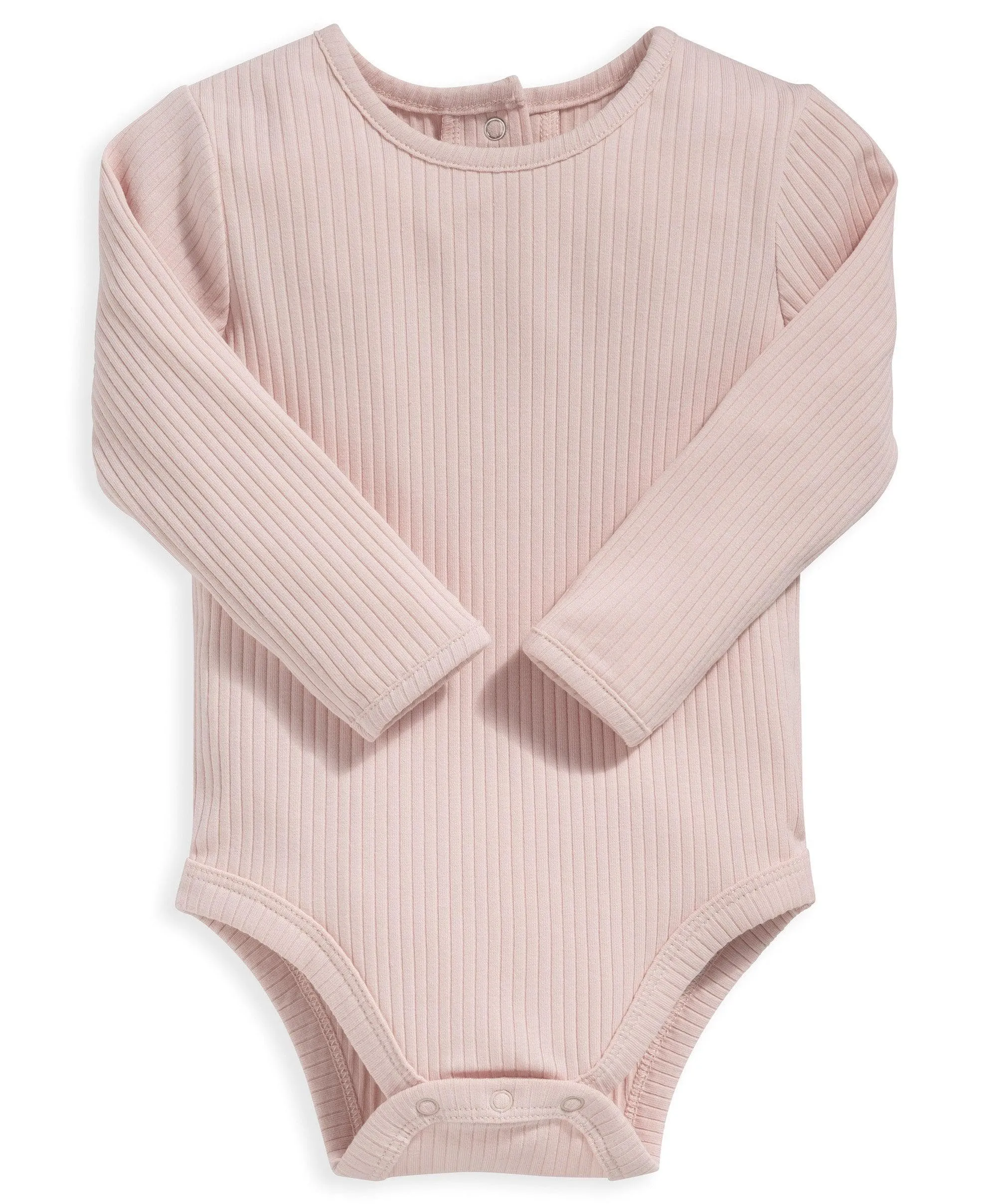Organic Cotton Ribbed Bodysuit - Pink