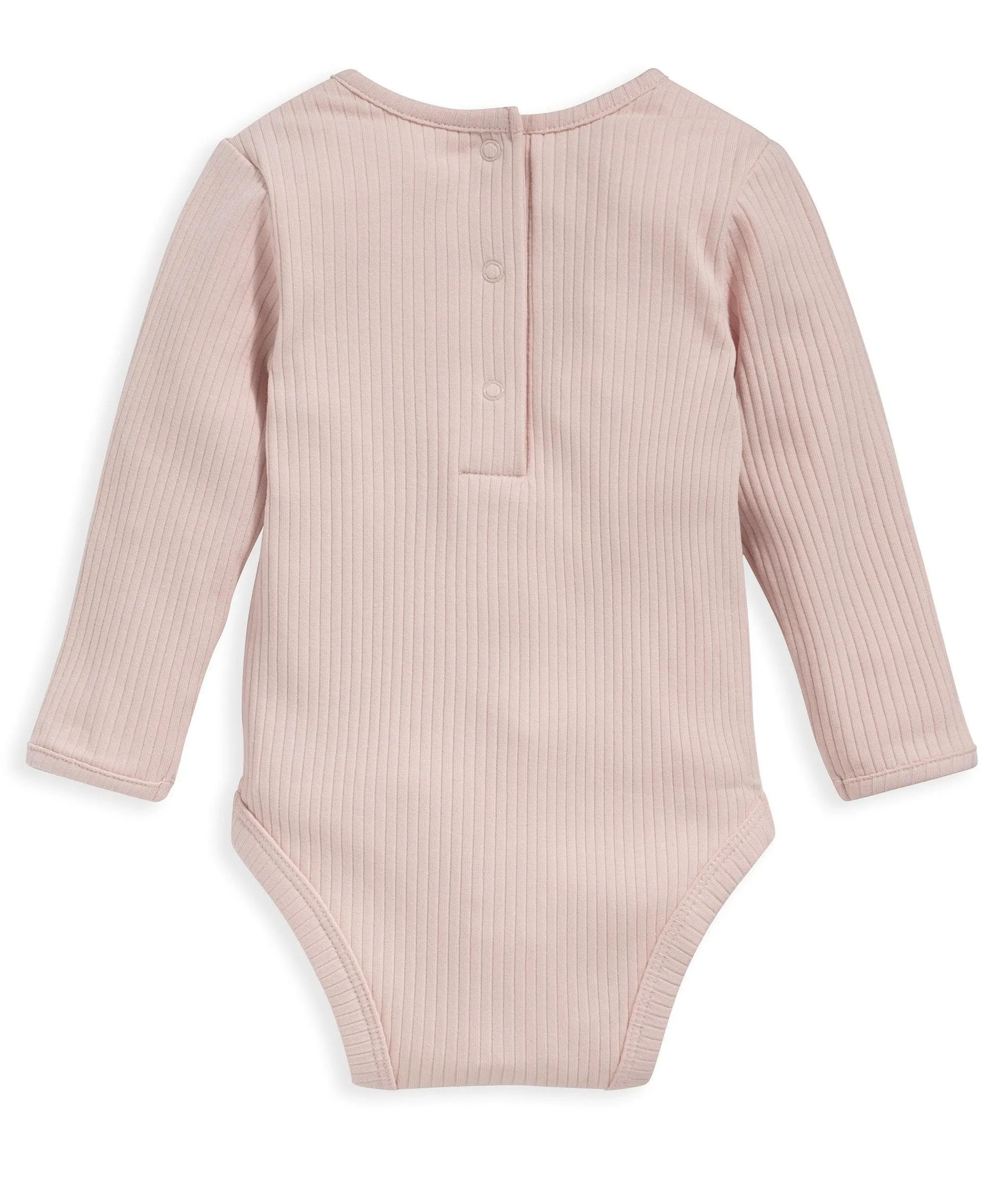 Organic Cotton Ribbed Bodysuit - Pink