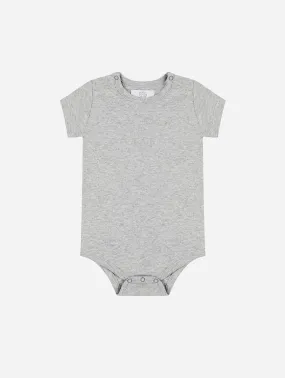 Organic Cotton Short Sleeved Bodysuit | Grey