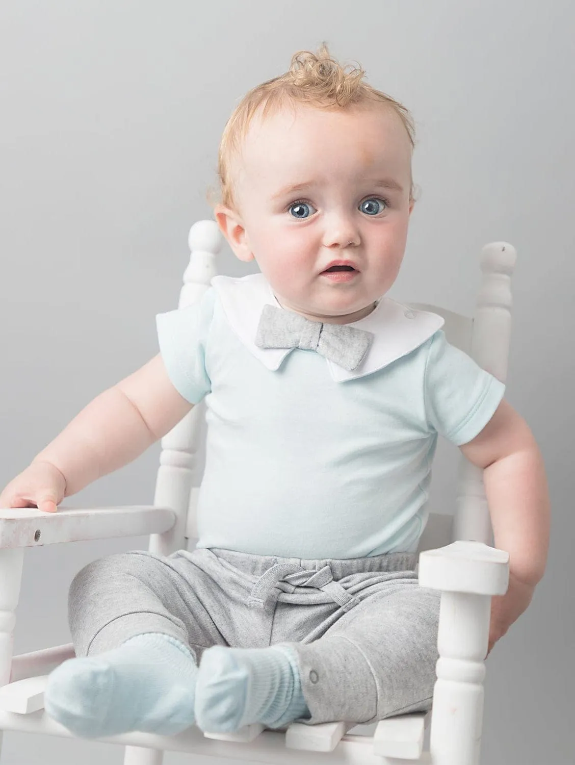 Organic Cotton Short Sleeved Bodysuit | Grey