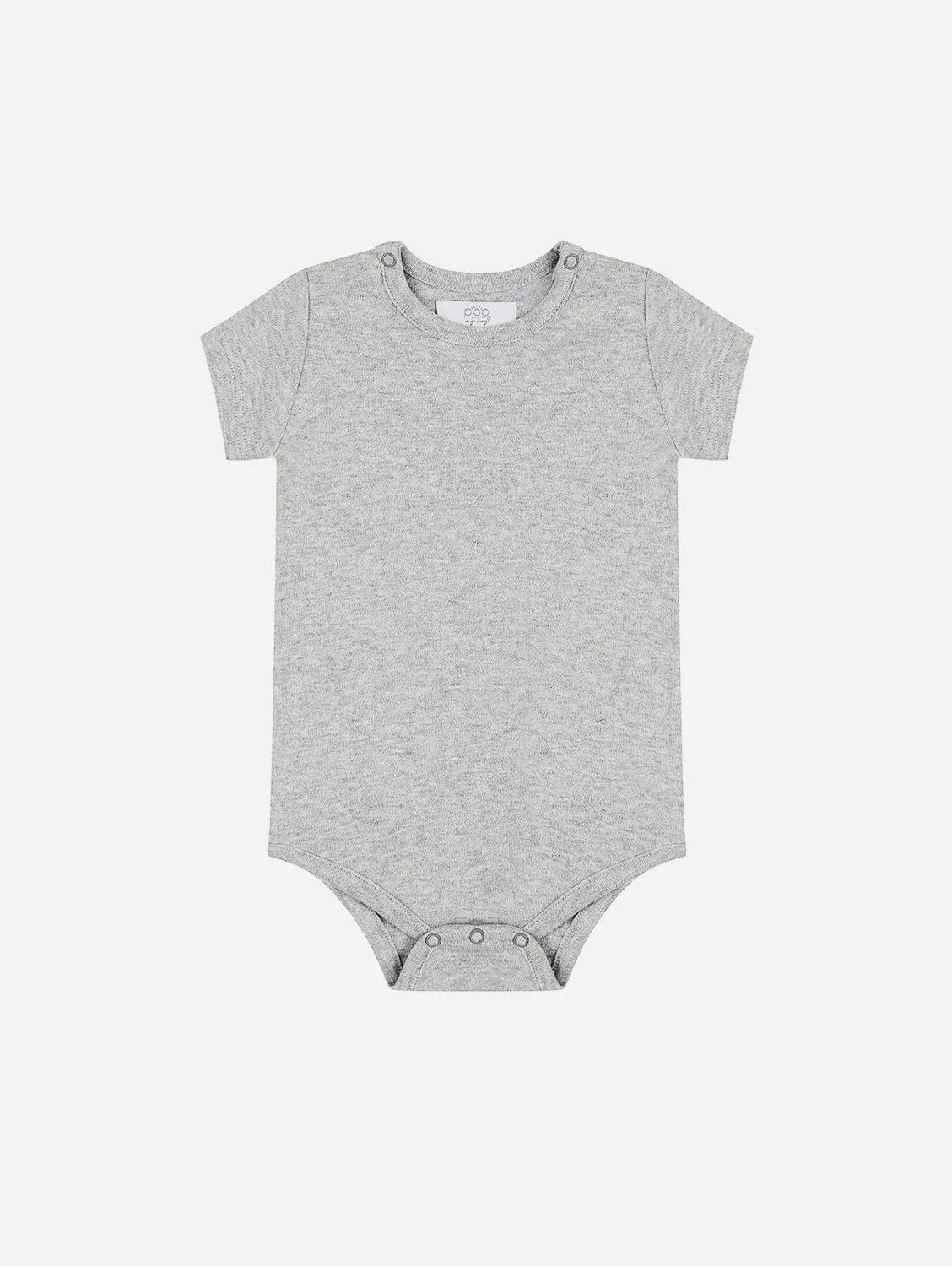 Organic Cotton Short Sleeved Bodysuit | Grey