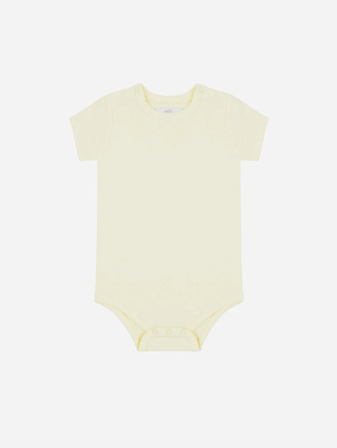 Organic Cotton Short Sleeved Bodysuit | Lemon