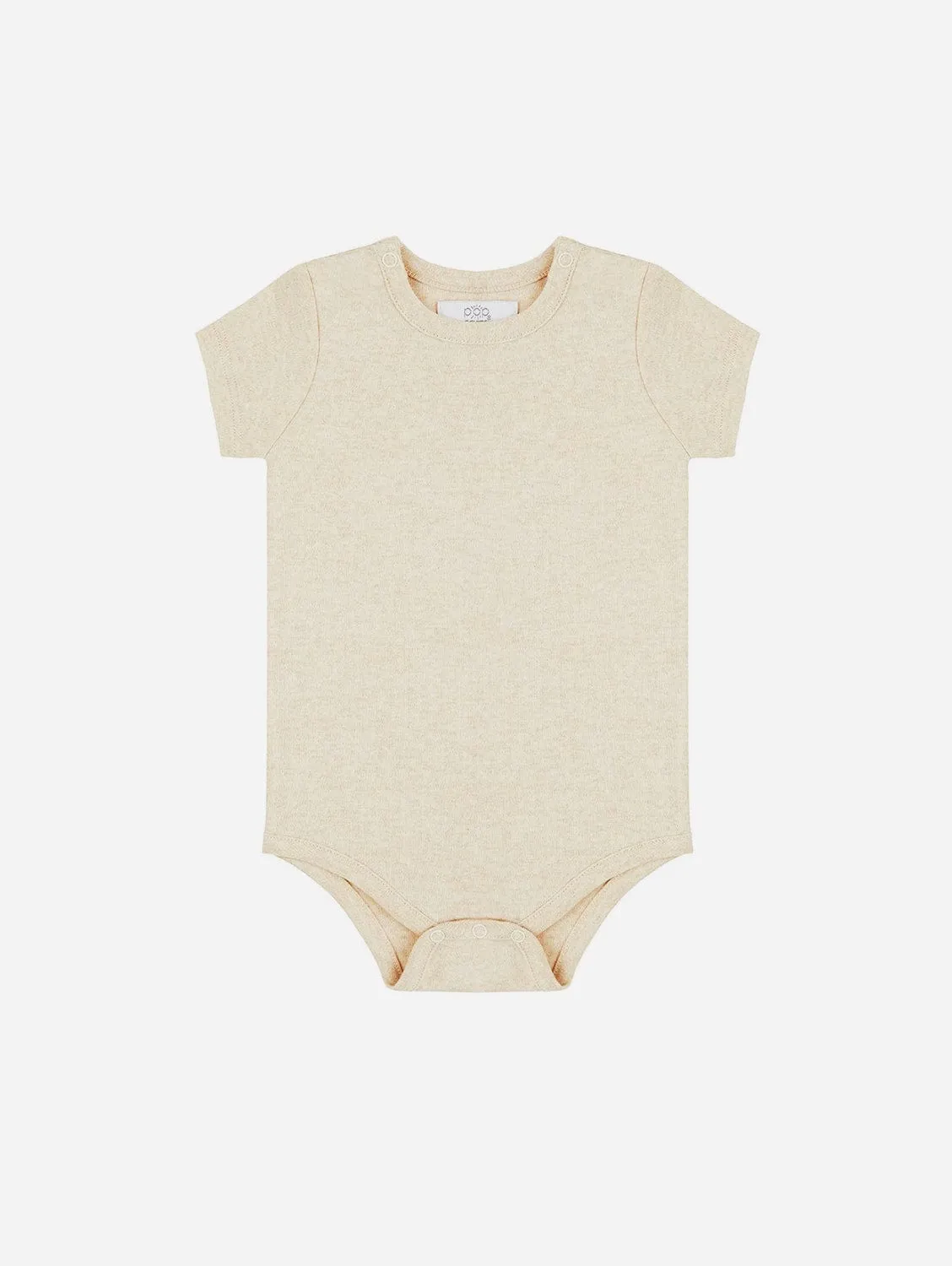 Organic Cotton Short Sleeved Bodysuit | Oatmeal