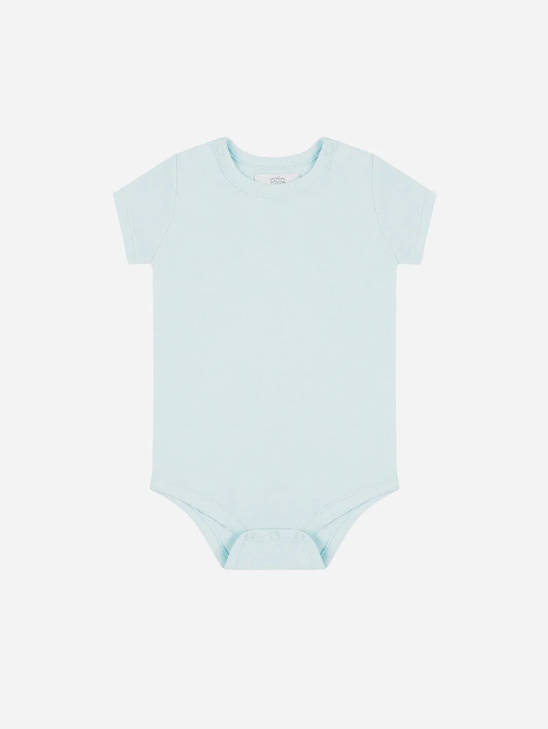 Organic Cotton Short Sleeved Bodysuit | Sky Blue
