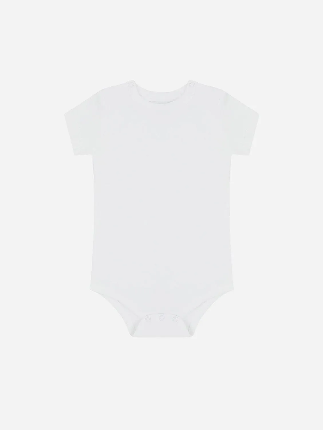 Organic Cotton Short Sleeved Bodysuit | White