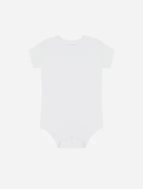 Organic Cotton Short Sleeved Bodysuit | White