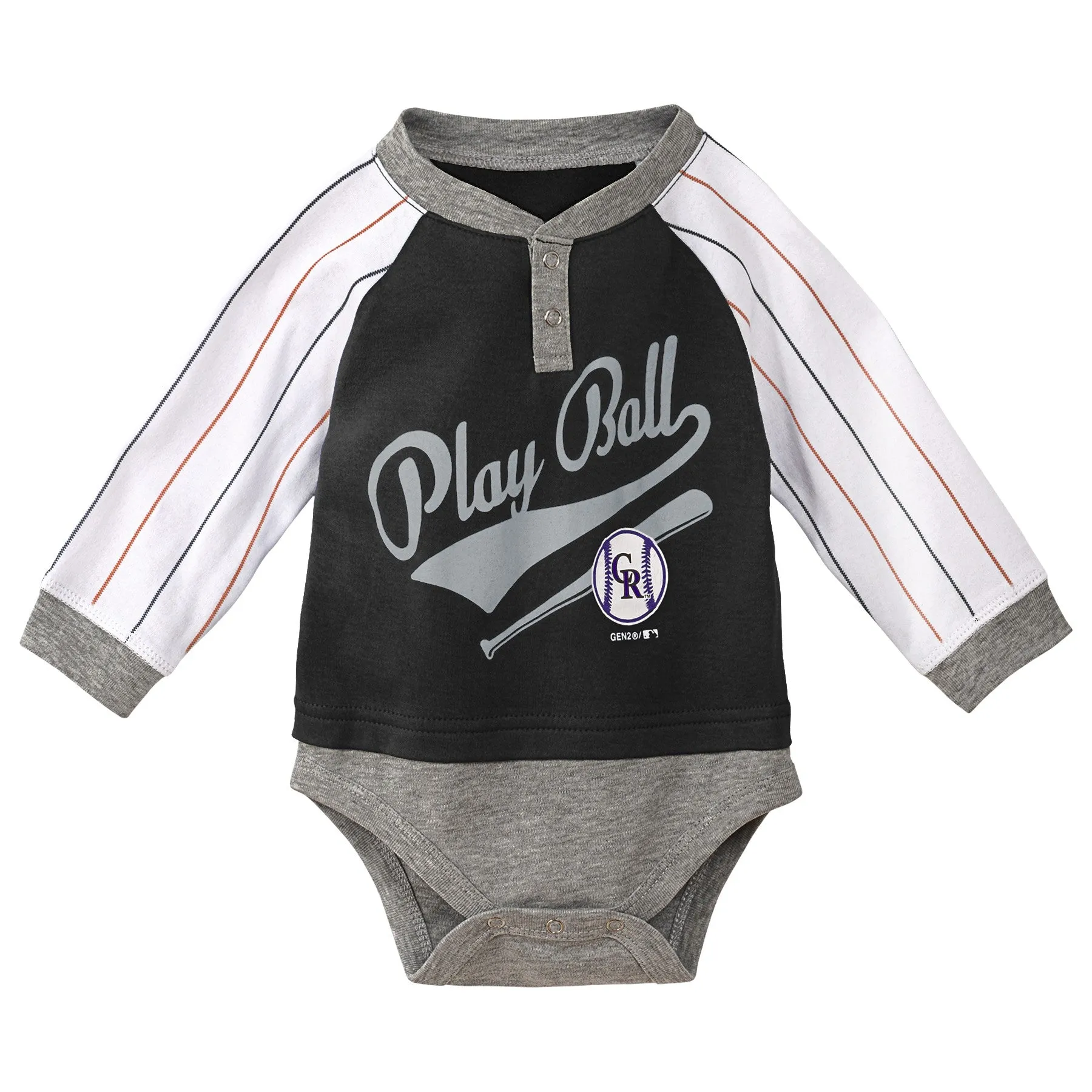Outerstuff MLB Infant Colorado Rockies "Is It Game Time Yet" Creeper Set