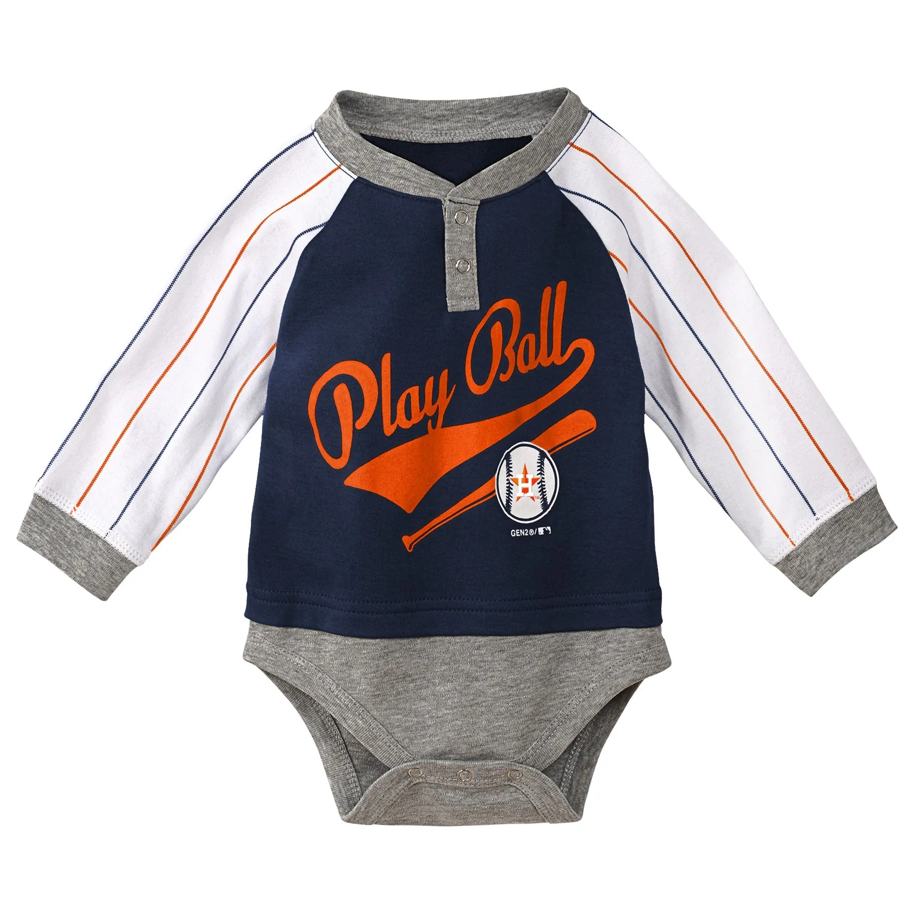 Outerstuff MLB Infant Houston Astros "Is It Game Time Yet" Creeper Set