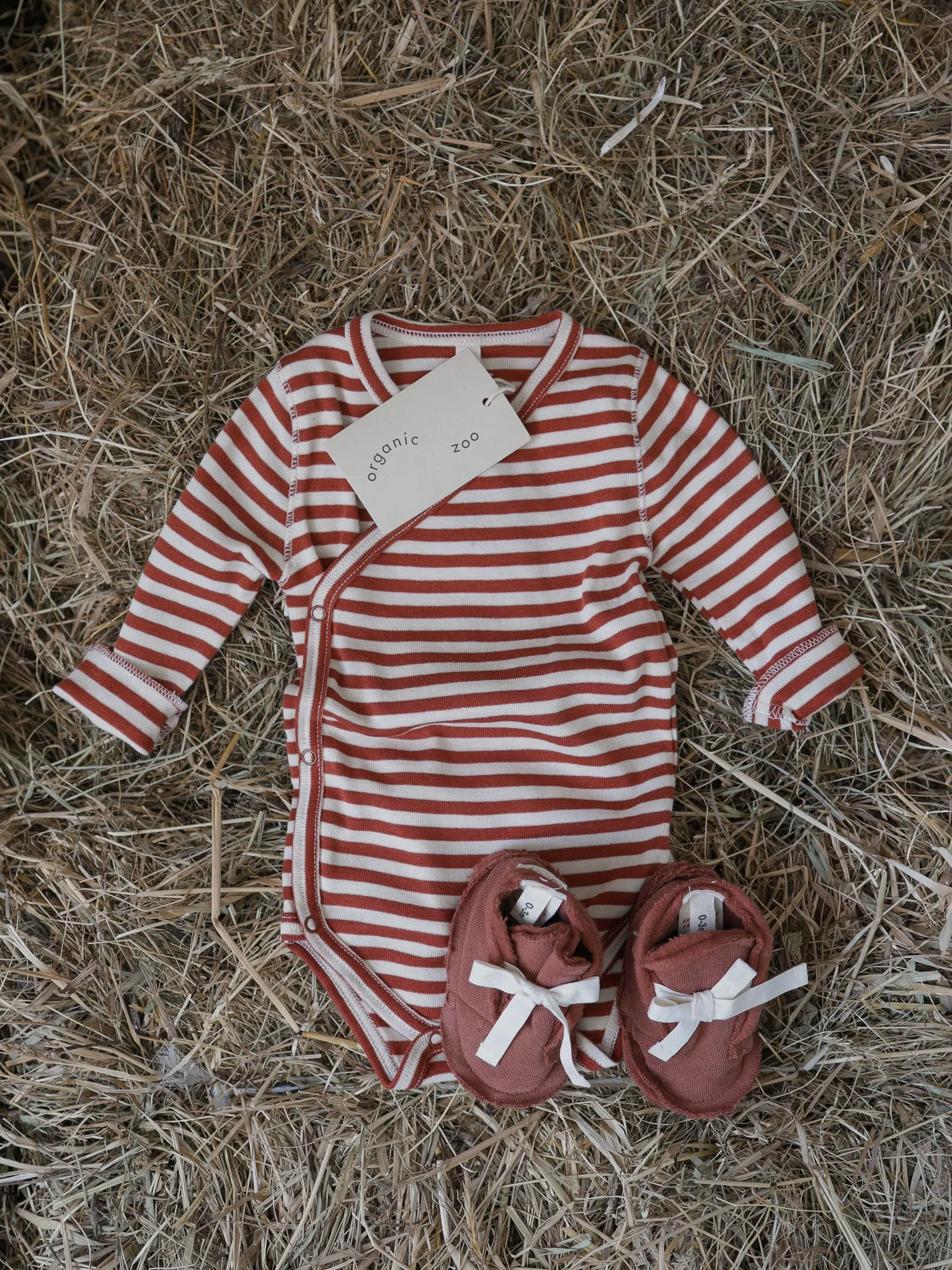 Paprika Stripes Wrap Bodysuit