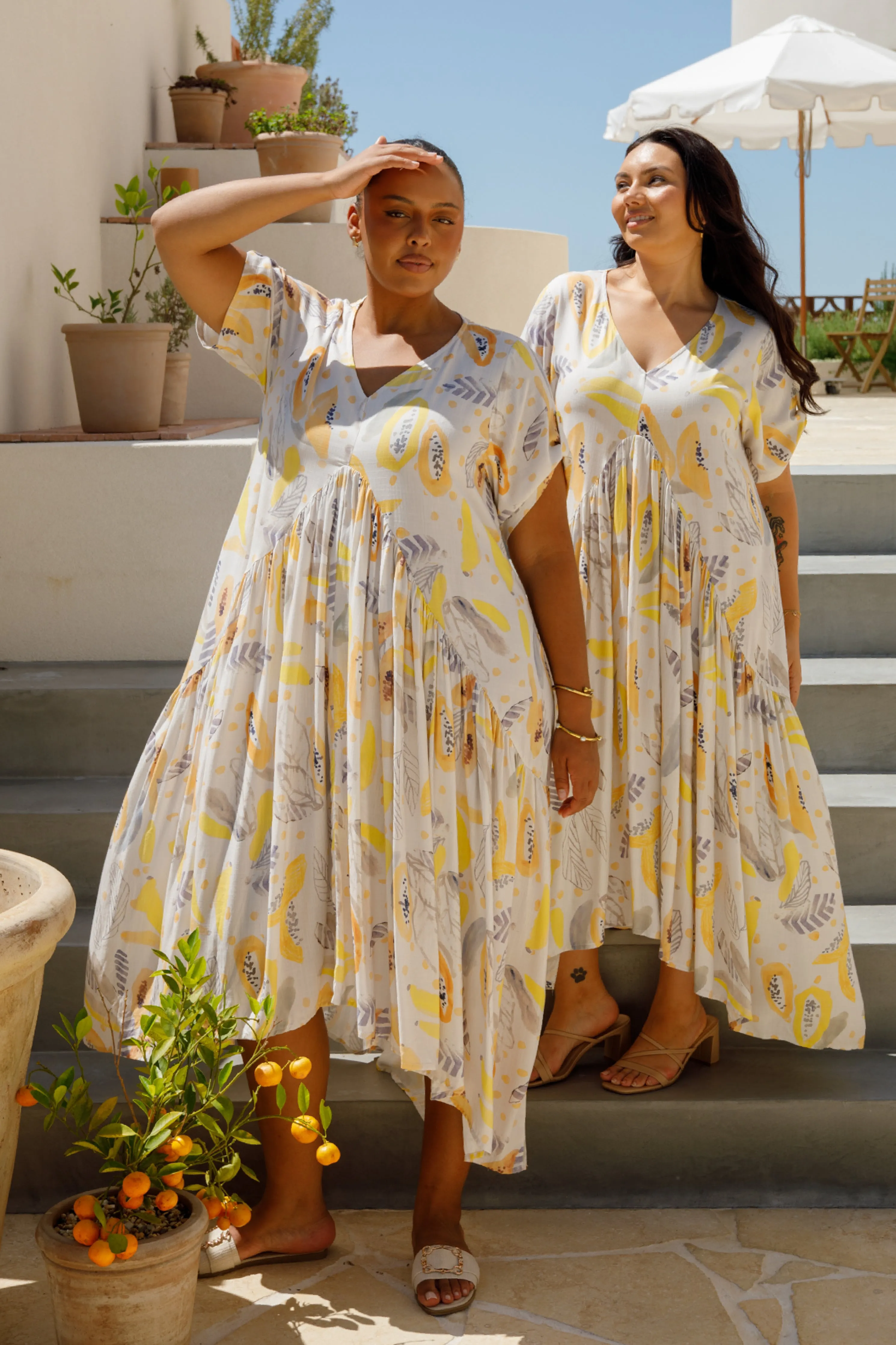 Peak Maxi Dress | White Fruit Punch