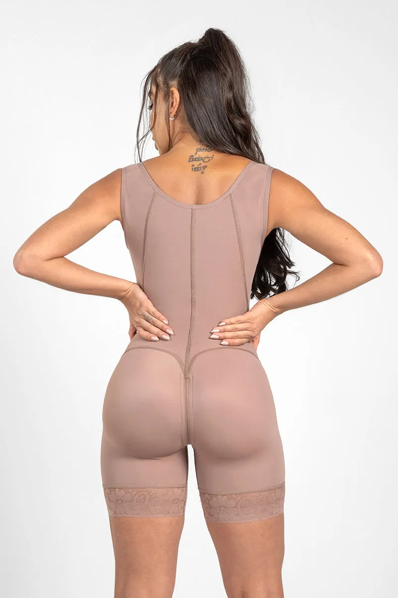 Perfect Butt Zipper Bodysuit Cocoa