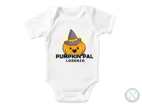 Personalize Girl Name Halloween Bodysuit With Pumpkin Pak- First Halloween Party Gifting