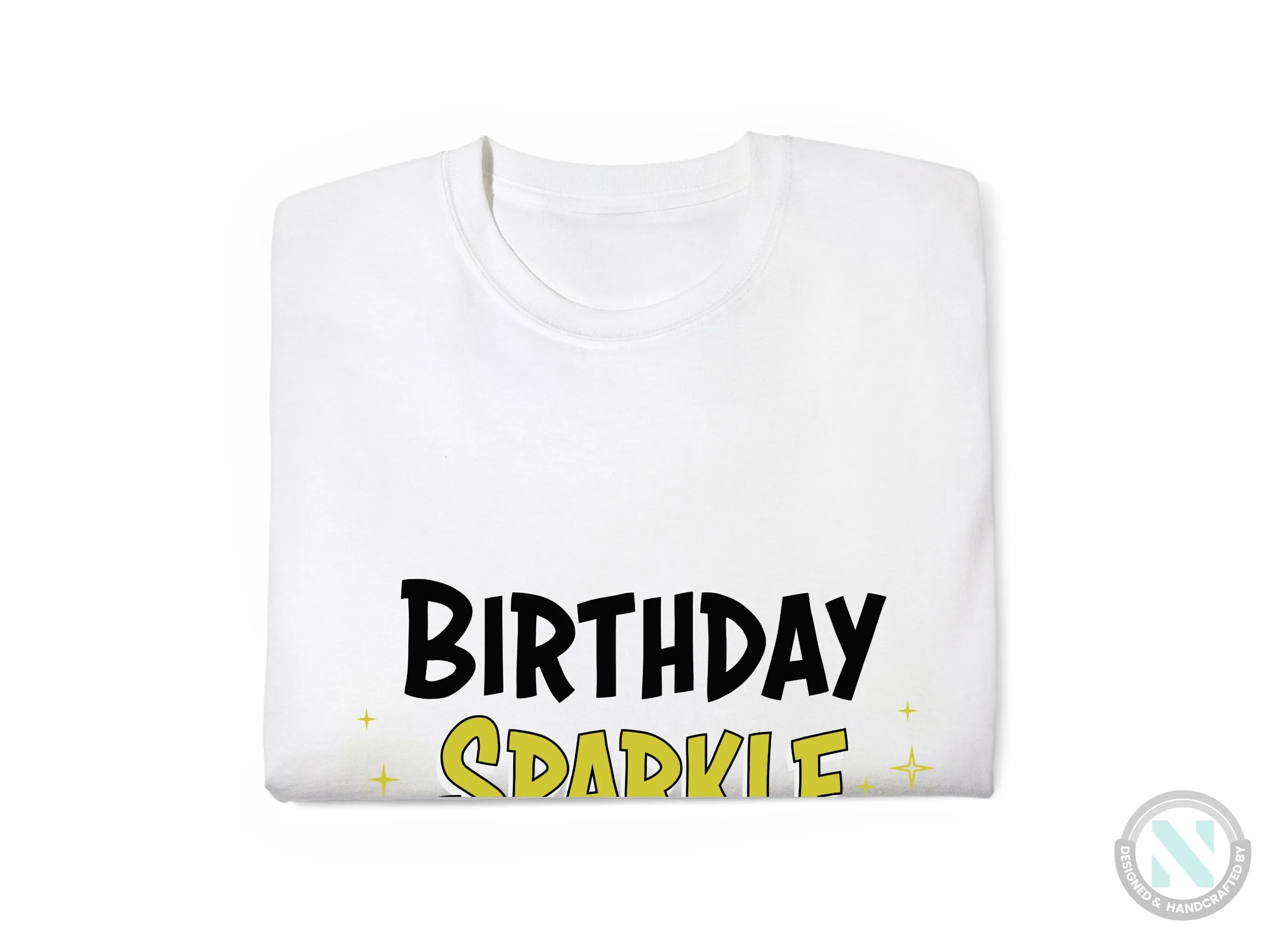 Personalized Girl Name Baby Bodysuit with "Birthday Sparkle" Gift