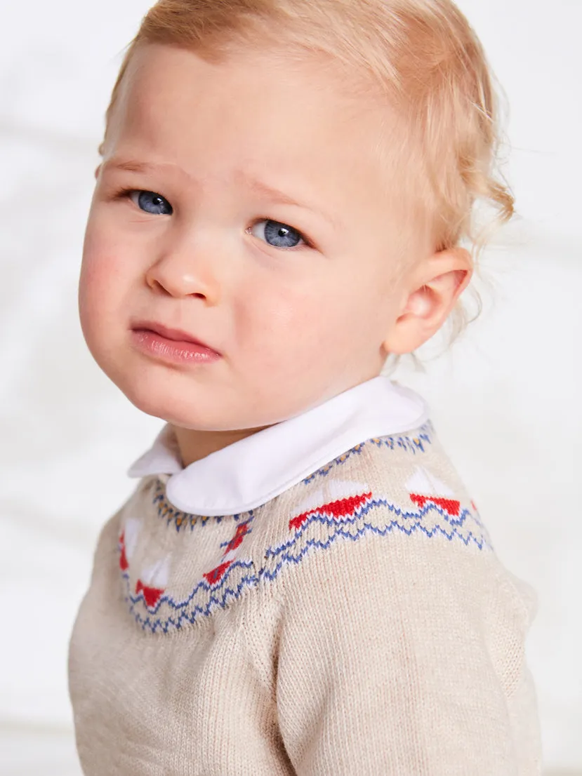Peter Pan Collar Bodysuit in White (0mths-3yrs)