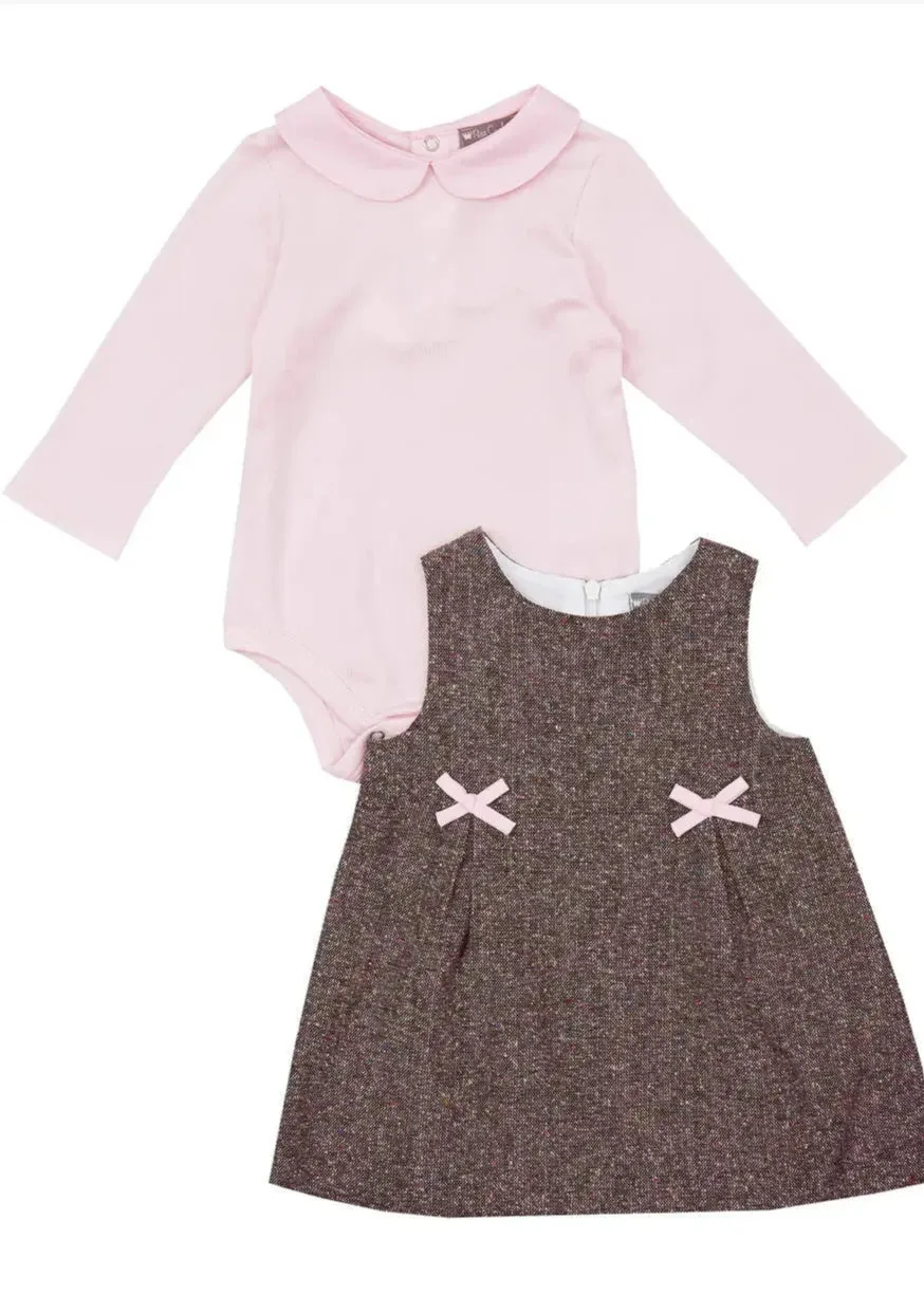 Pink   Brown Wool Jumper Set