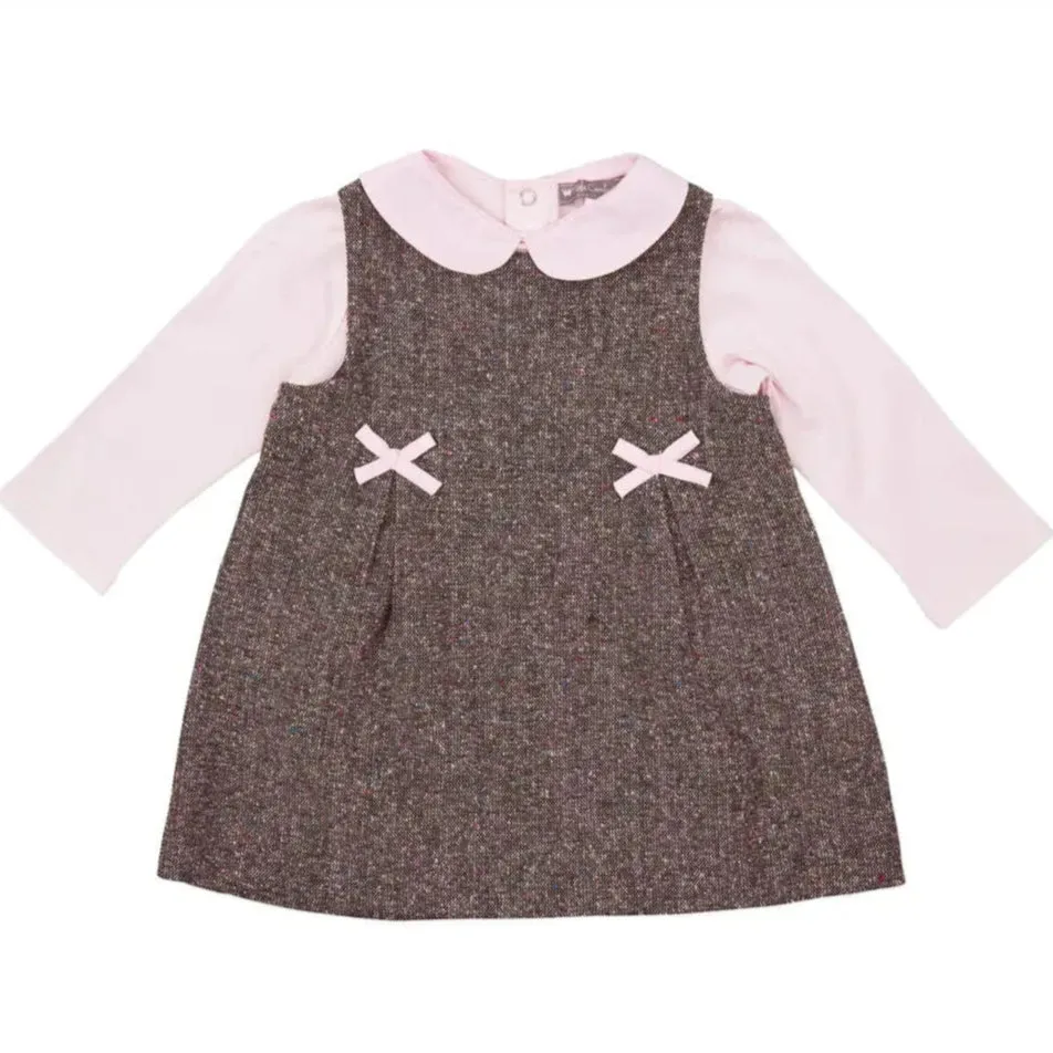 Pink   Brown Wool Jumper Set