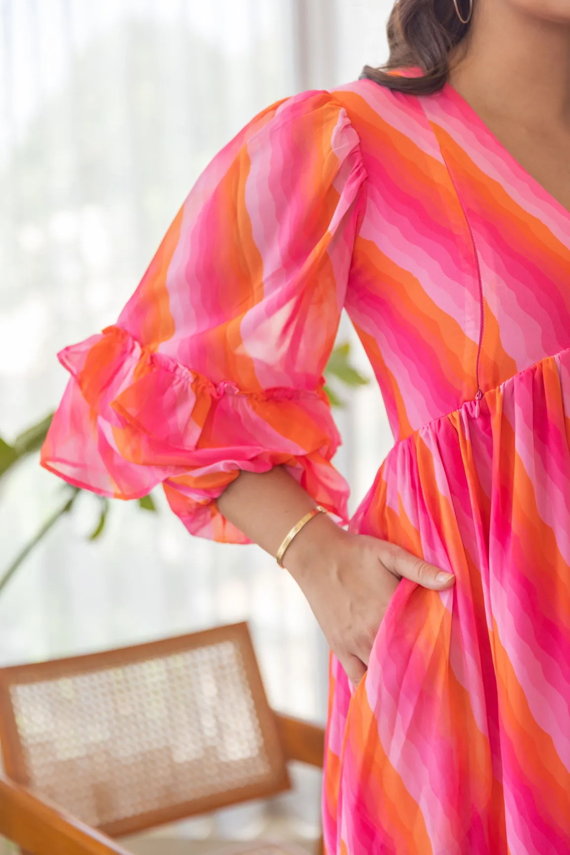 PINK WAVE NURSING MAXI