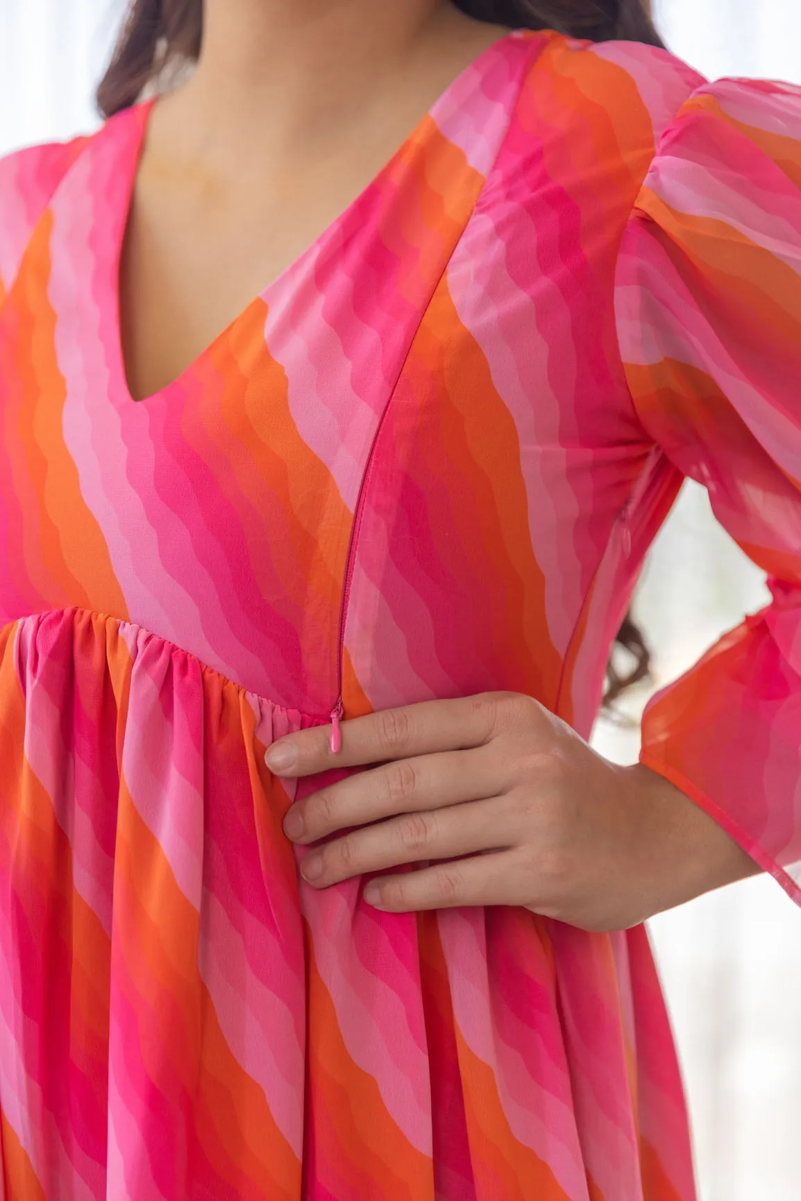 PINK WAVE NURSING MAXI