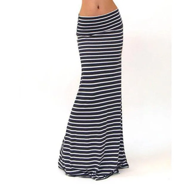 Plus Size Floor-length Stretch Maxi Beach Skirt