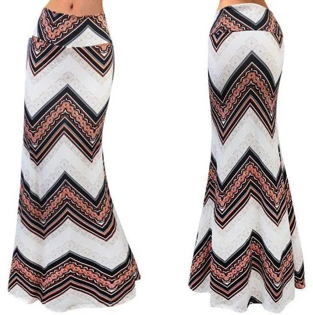 Plus Size Floor-length Stretch Maxi Beach Skirt