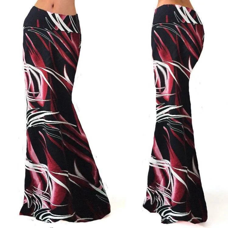 Plus Size Floor-length Stretch Maxi Beach Skirt