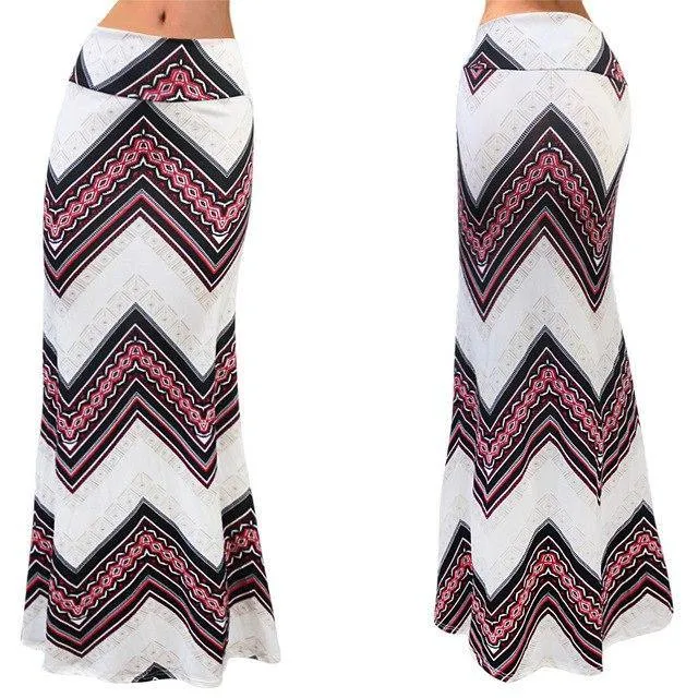 Plus Size Floor-length Stretch Maxi Beach Skirt