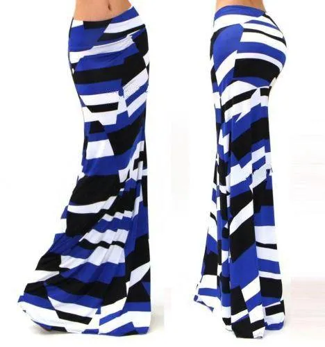 Plus Size Floor-length Stretch Maxi Beach Skirt