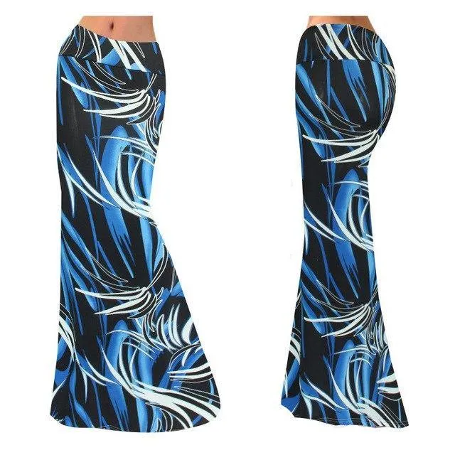 Plus Size Floor-length Stretch Maxi Beach Skirt