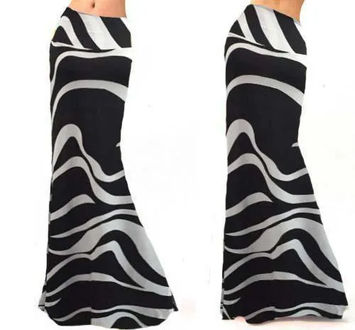 Plus Size Floor-length Stretch Maxi Beach Skirt