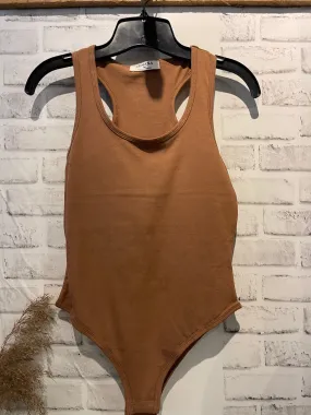 Reef Racerback Bodysuit in Deep Camel
